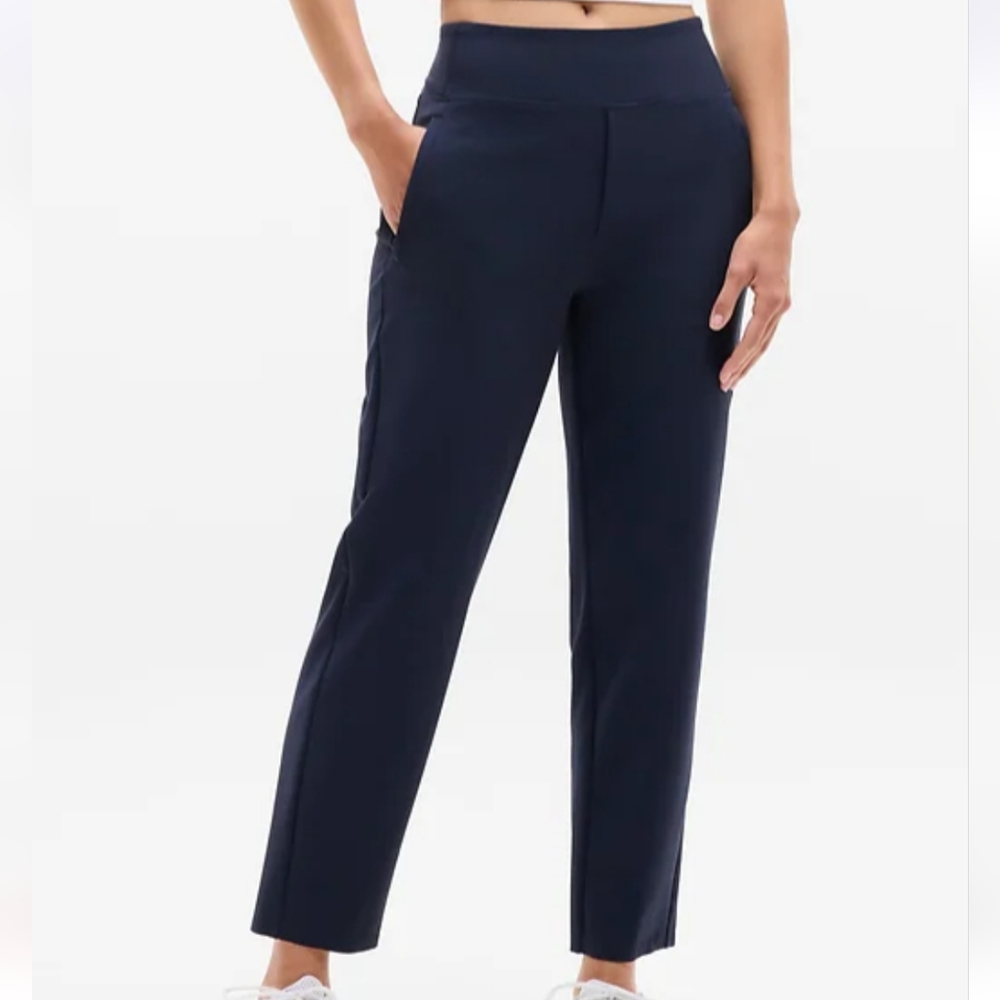 Athleta Black Straight-Leg Pants
